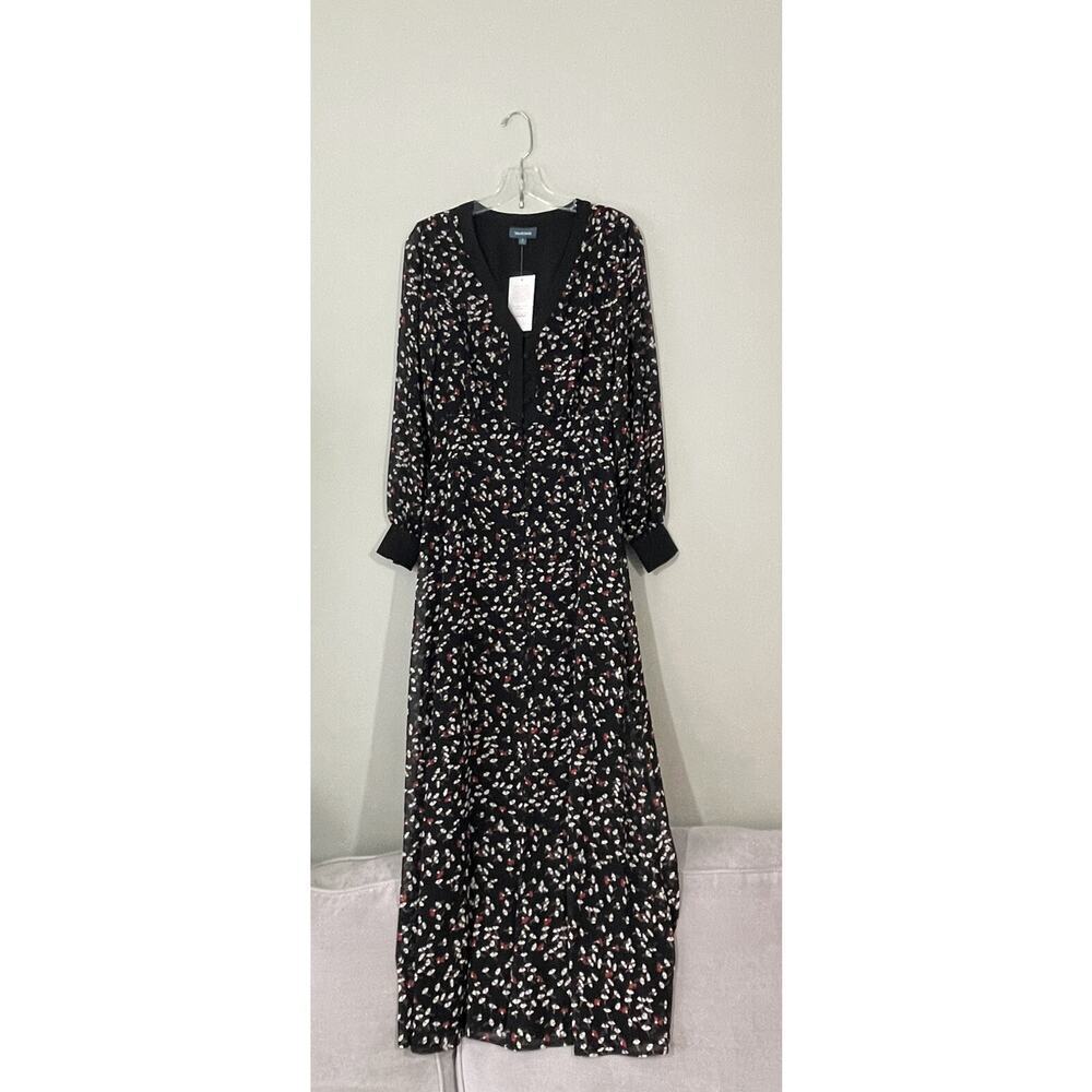 ModCloth Windswept Off My Feet Floral Maxi‎ Chiffon Dress Cottagecore Cottage 0